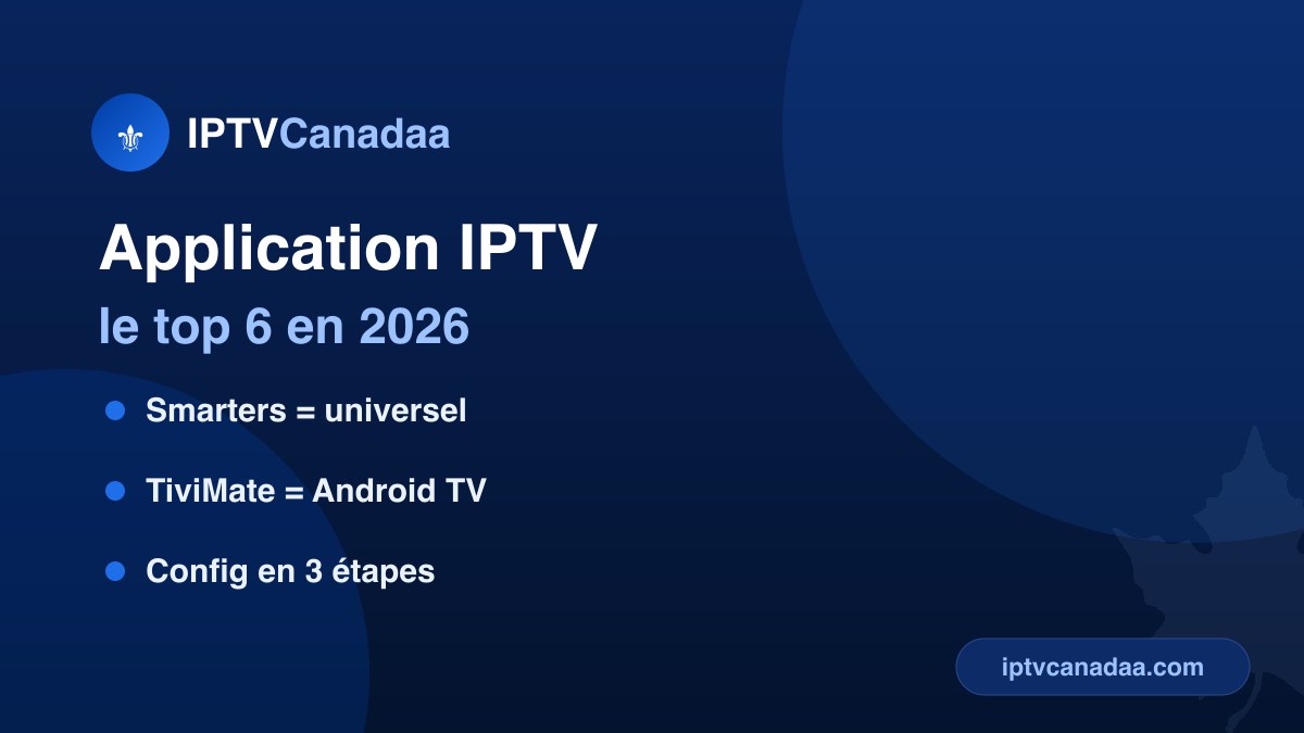Application IPTV — les meilleures apps pour Smart TV, Firestick, Android et iPhone au Canada