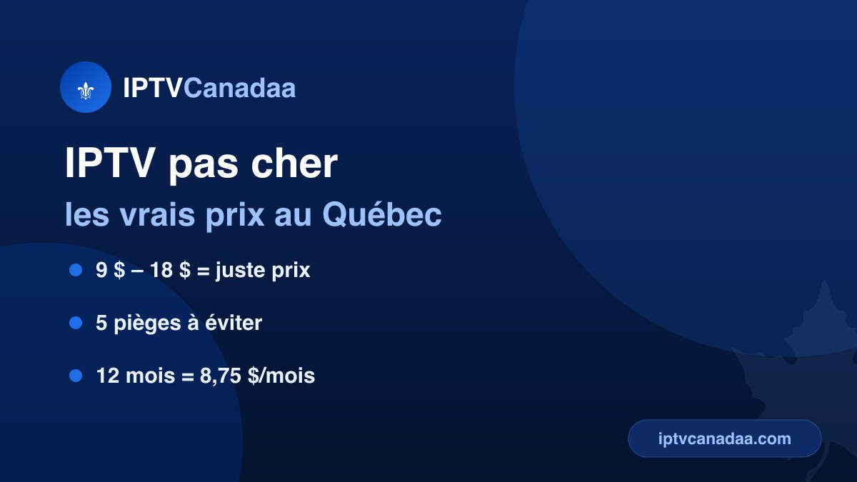 IPTV pas cher au Québec — comparatif des vrais prix en dollars canadiens 2026